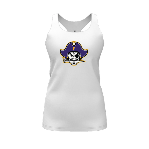 [FT0TRBWH-FYS-LOGO1] Decker Racerback Tank Top (Female Youth S, White, Logo 1)