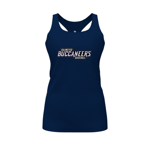 [CUS-DFW-RCBK-PER-NVY-FYS-LOGO2] Racerback Tank Top (Female Youth S, Navy, Logo 2)