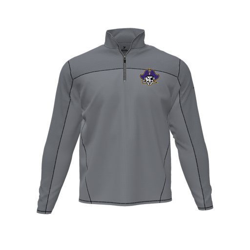[CUS-DFW-QTRZ-PER-LSL-GRY-AS-LOGO1] Quarter Zip Pullover (Adult S, Gray, Logo 1)