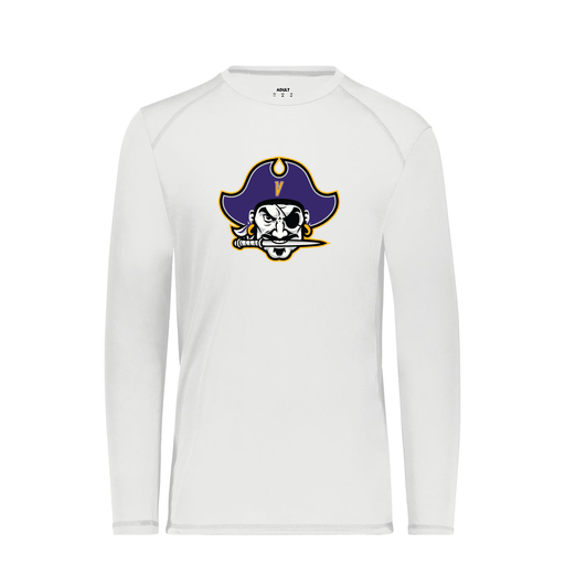 [6845.005.S-LOGO1] Men's SoftTouch Long Sleeve (Adult S, White, Logo 1)
