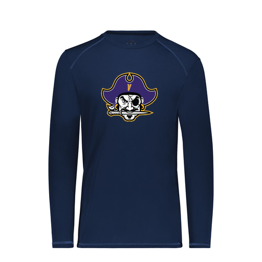 [6845.065.S-LOGO1] Men's SoftTouch Long Sleeve (Adult S, Navy, Logo 1)