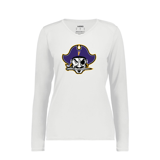 [6847.005.XS-LOGO1] Women's SoftTouch Long Sleeve (Female Adult XS, White, Logo 1)