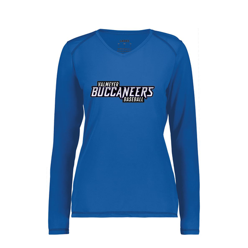 [6847.060.XS-LOGO2] Women's SoftTouch Long Sleeve (Female Adult XS, Royal, Logo 2)