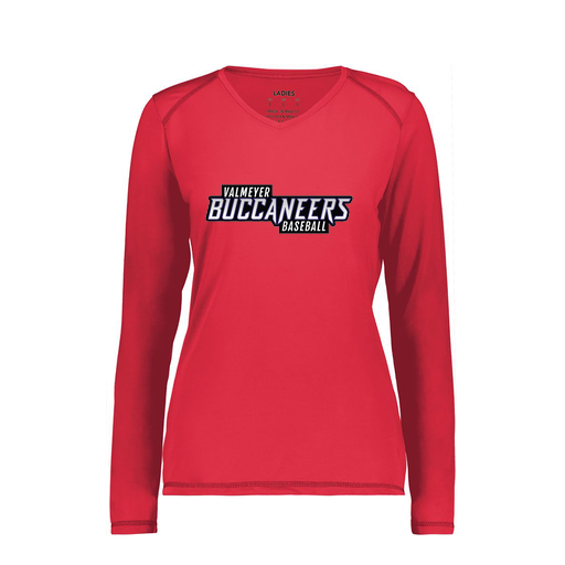 [6847.083.XS-LOGO2] Women's SoftTouch Long Sleeve (Female Adult XS, Red, Logo 2)