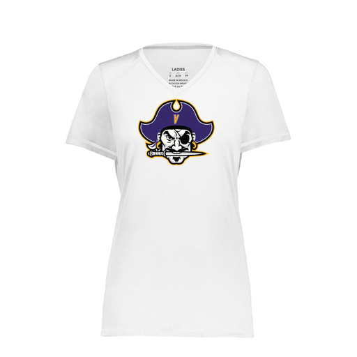 [6844.005.XS-LOGO1] Women's SoftTouch Short Sleeve (Female Adult XS, White, Logo 1)
