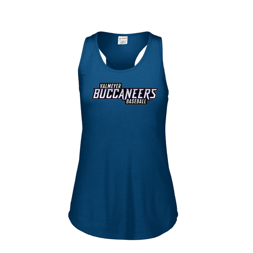 [FT0TUBNV-FAS-LOGO2] Ladies Tri Blend Tank Top (Female Adult S, Navy, Logo 2)