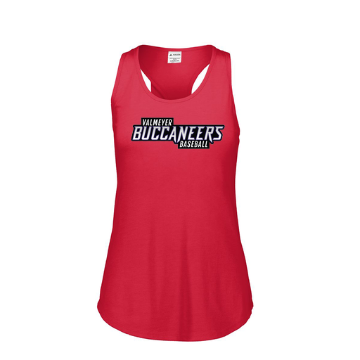 [FT0TUBRD-FAS-LOGO2] Ladies Tri Blend Tank Top (Female Adult S, Red, Logo 2)