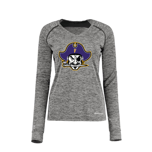 [222770.K94.XS-LOGO1] Ladies Electric Long Sleeve Shirt (Female Adult XS, Black, Logo 1)