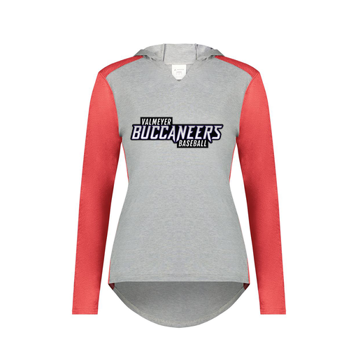 [6902.27V.XS-LOGO2] Ladies Vintage Hoodie (Female Adult XS, Red, Logo 2)