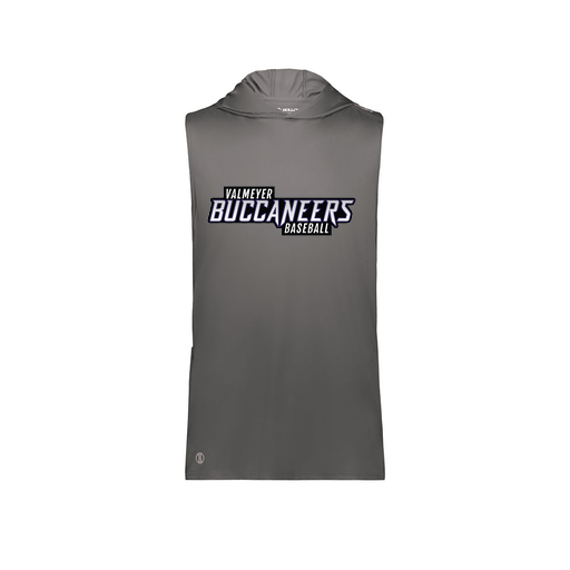 [222590.98D.XS-LOGO2] Men's CoolDry Sleeveless Hoodie (Adult XS, Gray, Logo 2)