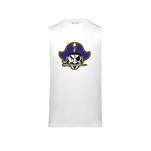 [222593.005.S-LOGO1] Men's CoolDry TankTop (Adult S, White, Logo 1)