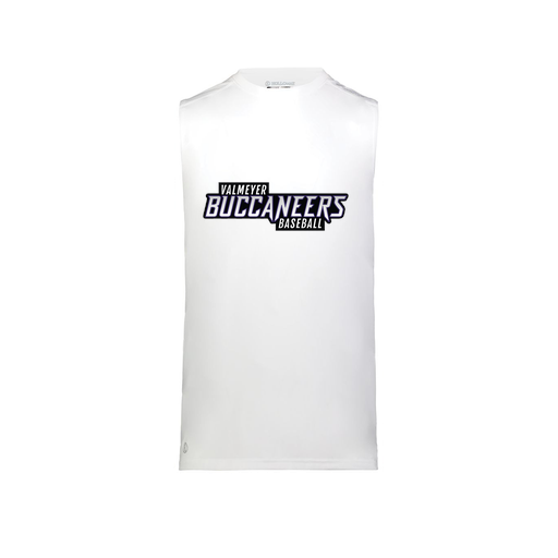 [222593.005.S-LOGO2] Men's CoolDry TankTop (Adult S, White, Logo 2)