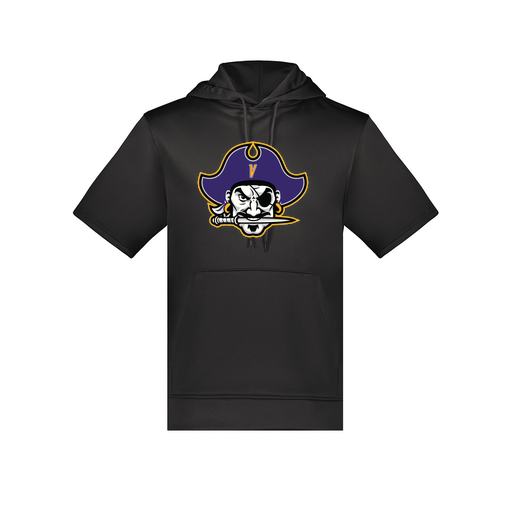 [6871.080.S-LOGO1] Men's Dri Fit Short Sleeve Hoodie (Adult S, Black, Logo 1)
