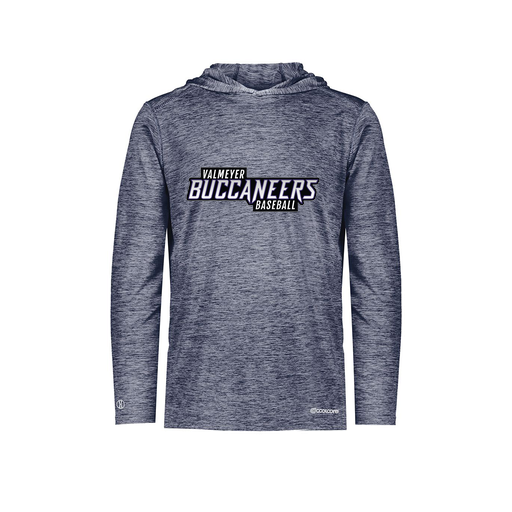 [FOLHCGNV-AS-LOGO2] Decker Men's Charge Hoodie (Adult S, Navy, Logo 2)