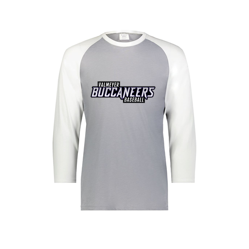 [6879.74S.S-LOGO2] Men's Vintage 3/4 Sleeve T-Shirt (Adult S, White, Logo 2)