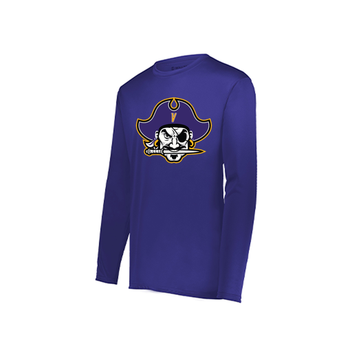 [222822.747.XS-LOGO1] Men's LS Smooth Sport Shirt (Adult XS, Purple, Logo 1)