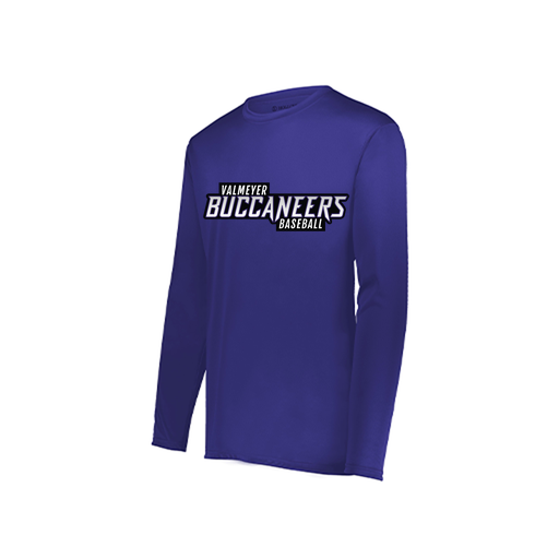 [222822.747.XS-LOGO2] Men's LS Smooth Sport Shirt (Adult XS, Purple, Logo 2)
