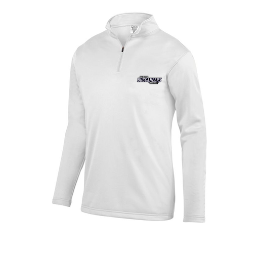[FOLQFFWH-AS-LOGO2] Decker Men's FlexFleece 1/4 Zip (Adult S, White, Logo 2)