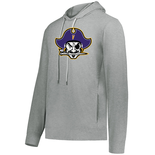 [222598.E83.S-LOGO1] Men's Ventura Thin Knit Hoodie (Adult S, Silver, Logo 1)