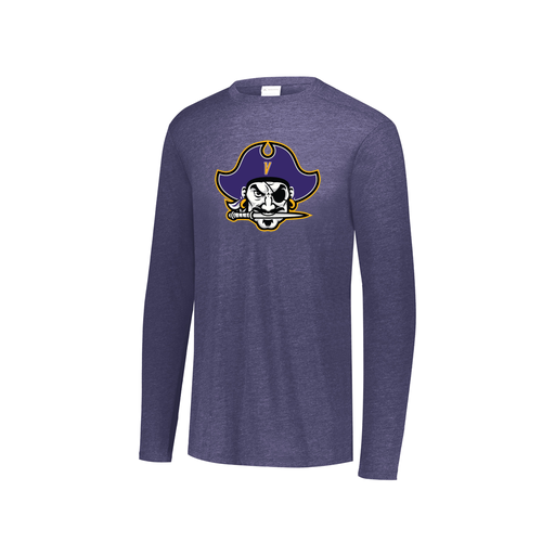 [FTLCUBNV-YS-LOGO1] Decker Youth Tri-Blend T-Shirt - Long Sleeve (Youth S, Navy, Logo 1)